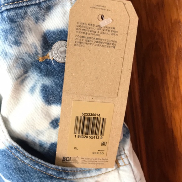 Levi’s Denim Shortalls Indigo Earthy Overdye NWT - Picture 8 of 14